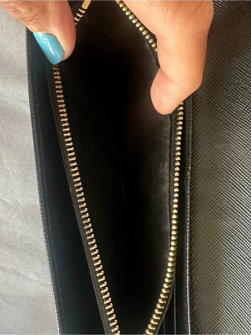 Prada Olive Green Saffiano Leather Wallet